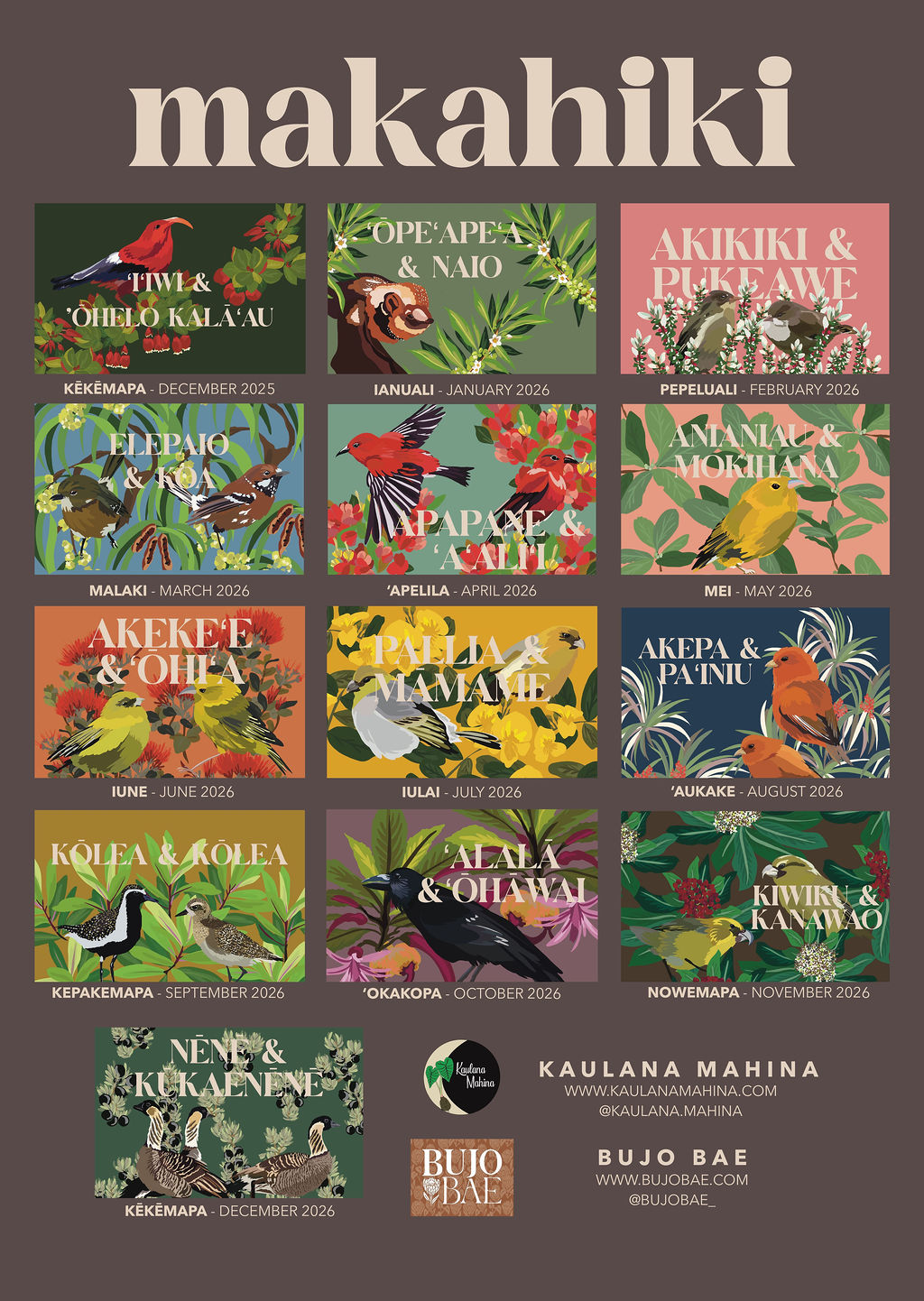 Makahiki Wall Calendar